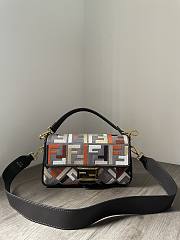 kitlife FENDI Fendi Baguette Shoulder Bag In Canvas And Leather bag - 26x13x6cm - 1
