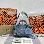 Kitlife Balenciaga Neo Cagole x handbag denim in blue - 26x10x17cm - 1