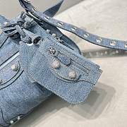 Kitlife Balenciaga Neo Cagole x handbag denim in blue - 26x10x17cm - 6