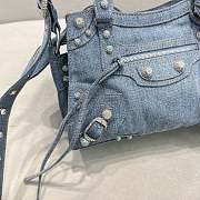 Kitlife Balenciaga Neo Cagole x handbag denim in blue - 26x10x17cm - 4