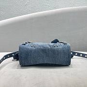 Kitlife Balenciaga Neo Cagole x handbag denim in blue - 26x10x17cm - 3