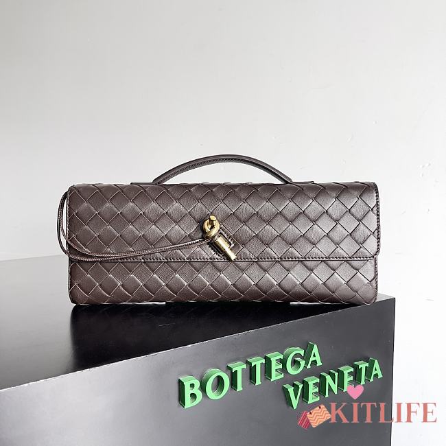 Kitlife bottega veneta Long Clutch Andiamo With Handle brown bag - 31x13x3cm - 1