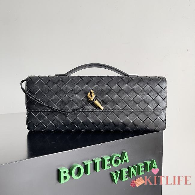 Kitlife bottega veneta Long Clutch Andiamo With Handle black bag - 31x13x3cm - 1