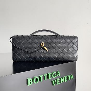 Kitlife bottega veneta Long Clutch Andiamo With Handle black bag - 31x13x3cm