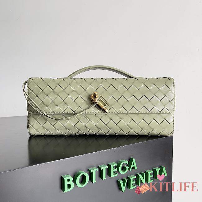 Kitlife bottega veneta Long Clutch Andiamo With Handle green bag - 31x13x3cm - 1