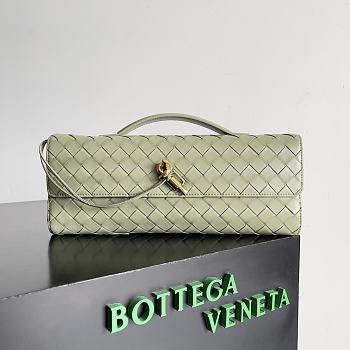 Kitlife bottega veneta Long Clutch Andiamo With Handle green bag - 31x13x3cm