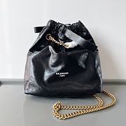 Kitlife Balenciaga Crush quilted leather tote bag black - 27x10x32cm - 1