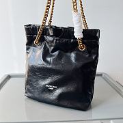 Kitlife Balenciaga Crush quilted leather tote bag black - 27x10x32cm - 6
