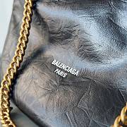 Kitlife Balenciaga Crush quilted leather tote bag black - 27x10x32cm - 4