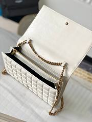 Kitlife SAINT LAURENT Cassandre Chain Wallet in Matelassé Carré Leather White - 23x14x3cm - 5