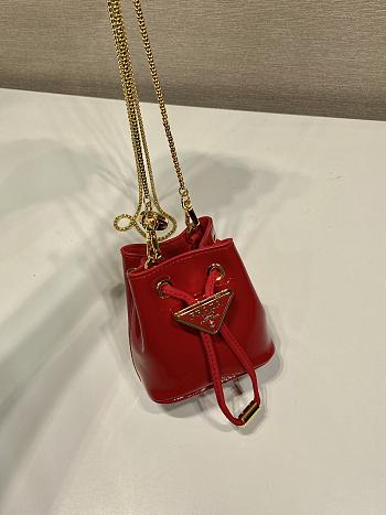 kitlife Prada Patent leather mini-pouch red bag-9.5x9x6 cm