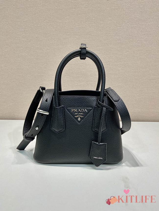Kitlife Prada Double Saffiano leather mini bag black - 25x18.5x12.5 cm - 1
