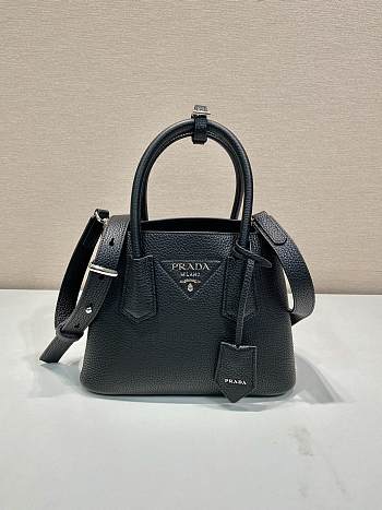 Kitlife Prada Double Saffiano leather mini bag black - 25x18.5x12.5 cm