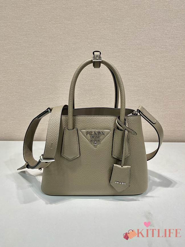 Kitlife Prada Double Saffiano leather mini bag gray - 25x18.5x12.5 cm - 1