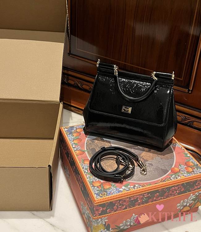 kitlife DOLCE & GABBANA Metallic Sicily black bag - 20x16x8cm - 1