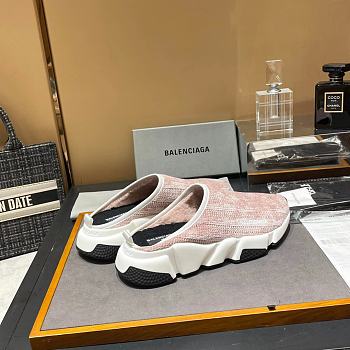 kitlife Balenciaga Pink Speed Primeknit Sneaker Mules