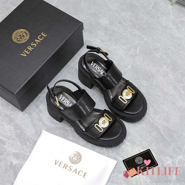 kitlife V-ersace women sandals black  - 1