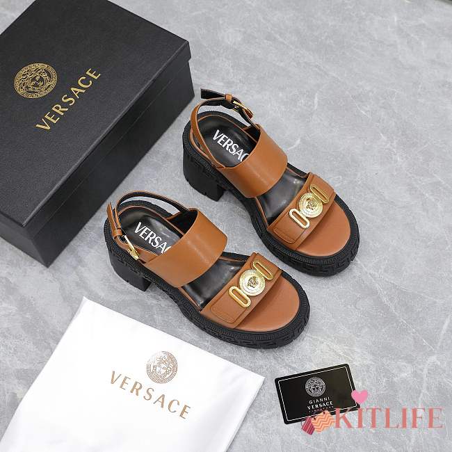 kitlife V-ersace women sandals brown - 1