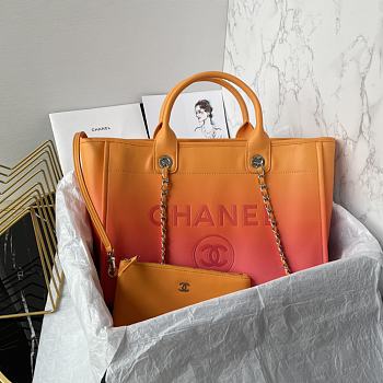 kitlife Chanel shopping bag ombre Orange - 34cm 