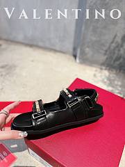 kilife VALENTINO ROCKSTUD BLACK LEATHER SANDALS - 4