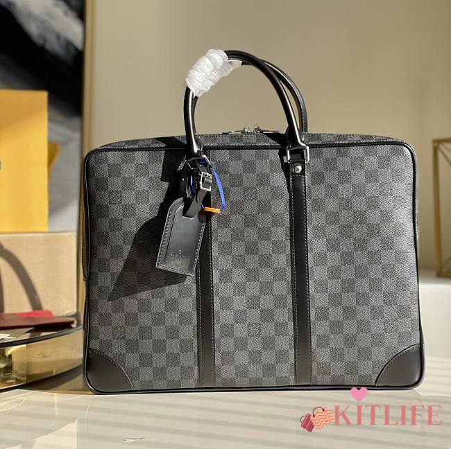 kitlife louis Vuitton Damier Ebène black bag - 41x31x7cm - 1