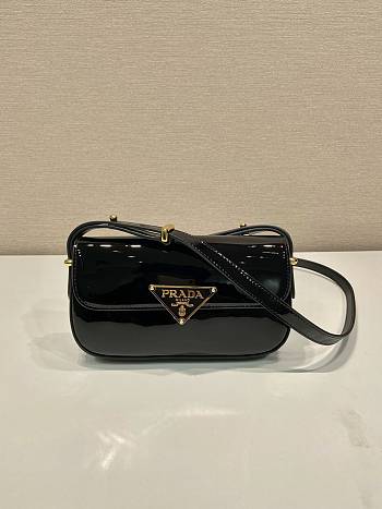 kitlife Prada shoulder bag Black Patent leather - 10.5x20.5x4 cm