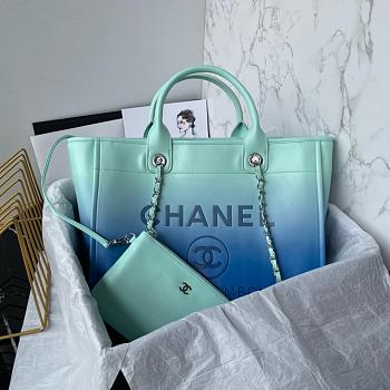 kitlife Chanel shopping bag ombre Blue - 34cm