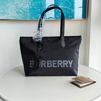 Kitlife burberry tote bag black - 30x24x11 cm