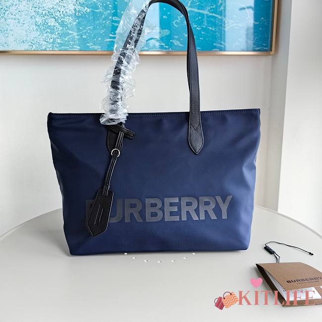 Kitlife burberry tote bag blue - 30x24x11 cm - 1