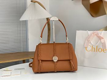 Kitlife CHLOE Penelope leather top-handle bag brown - 35x24x13 cm