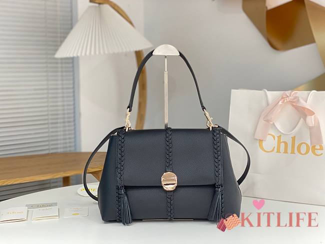 Kitlife CHLOE Penelope leather top-handle bag black - 35x24x13 cm - 1