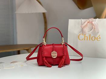 Kitlife CHLOE Penelope leather top-handle bag Red - 22x14x9cm