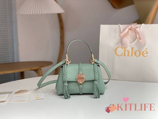 Kitlife CHLOE Penelope leather top-handle bag Mint - 22x14x9cm - 1