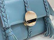 Kitlife CHLOE Penelope leather top-handle bag Blue- 22x14x9cm - 4