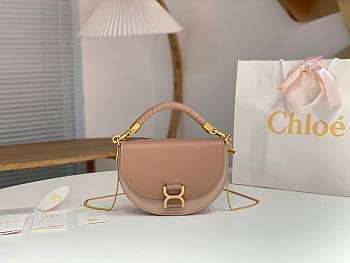 kitlife Chloé Marcie Chain Flap Hobo Bag Brown - 22.5x15.5x7 cm