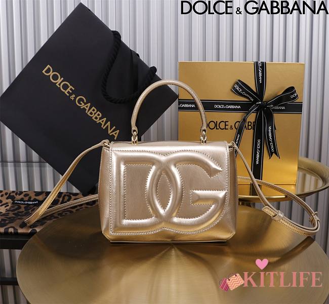 kitlife Dolce & Gabban Top-handle Bag Gold light - 13.5x17.5x6.5cm - 1