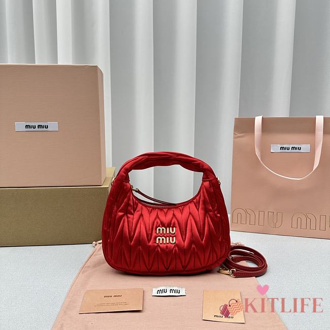 kitlife Miu Miu Wander hobo bag red - 20x6x17 cm - 1