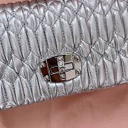 kitlife Miu Miu matelassé embellished shoulder bag Silver - 16x9x3.5cm - 4
