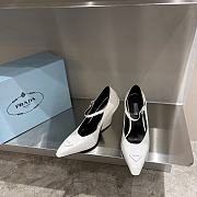 Kitlife Prada Mary Jane Brushed leather pumps White - 95mm - 6