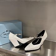 Kitlife Prada Mary Jane Brushed leather pumps White - 95mm - 5