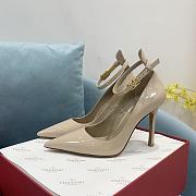 kitlife Valentino Garavani Tan-go Patent Leather High Heel Pump Nude 100mm - 1