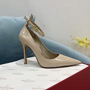 kitlife Valentino Garavani Tan-go Patent Leather High Heel Pump Nude 100mm - 2