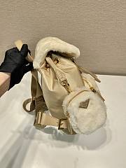 kitlife Prada Re-Nylon and Shearling Backpack - 20.5x25x11.5 cm - 4