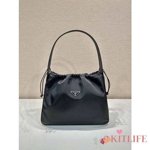 Kitlife Prada Vintage Hobo Bag Black - 37x30x8 cm - 1
