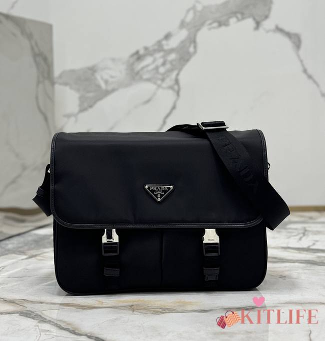 kitlife Prada Men Re-Nylon shoulder bag Black - 32x24x12 cm - 1