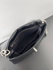 kitlife Balenciaga BB Soft Flap Bag Leather Black silver buckle - 25.3x24.8x3 cm  - 3