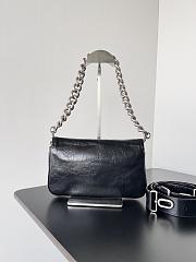 kitlife Balenciaga BB Soft Flap Bag Leather Black silver buckle - 25.3x24.8x3 cm  - 2