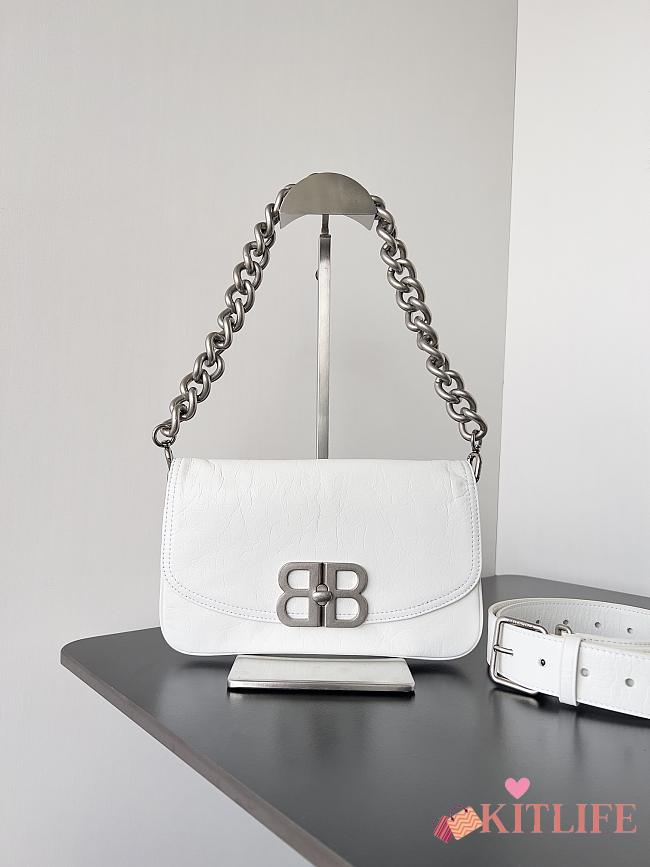 kitlife Balenciaga BB Soft Flap Bag Leather White - 25.3x24.8x3 cm - 1