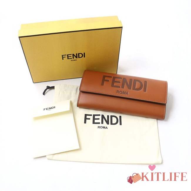 kitlife Fendi Roma Continental Long Wallet brown - 19x10 cm - 1