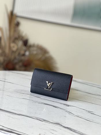 kitlife Louis Vuitton Capucines Compact Wallet black M62157 - 13.5x9.5x1.5 cm